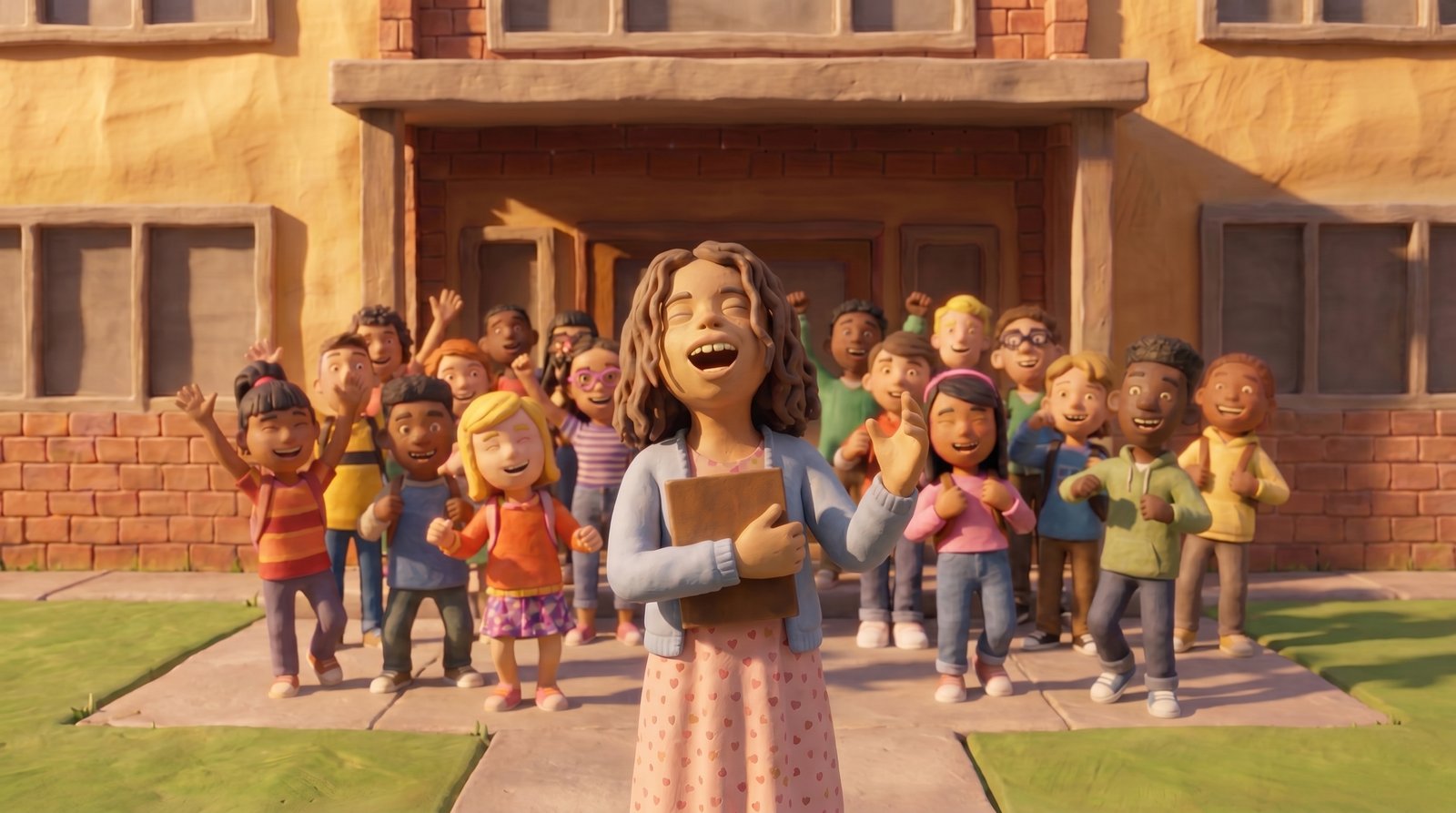 Harper before the whole school, finale